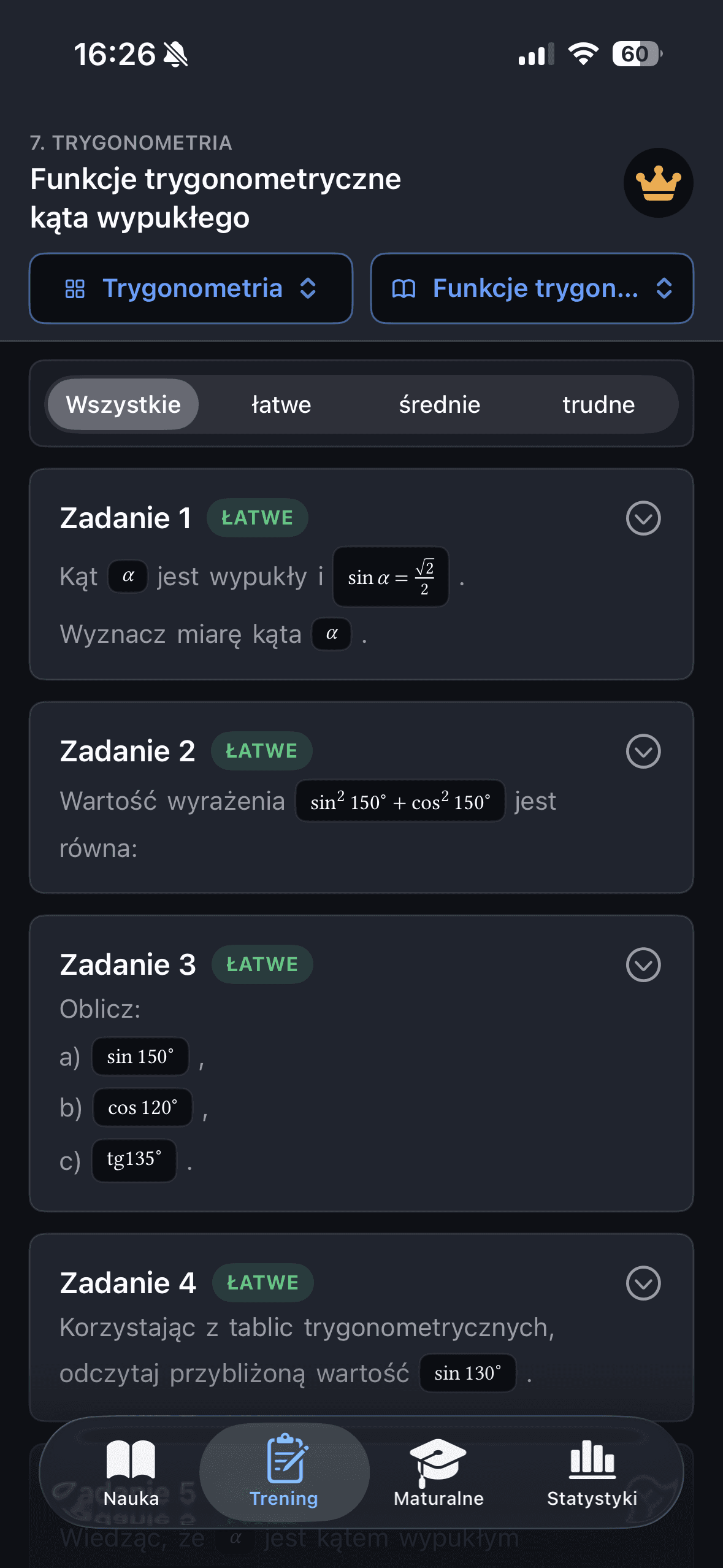 MatMaTura — zadanie maturalne