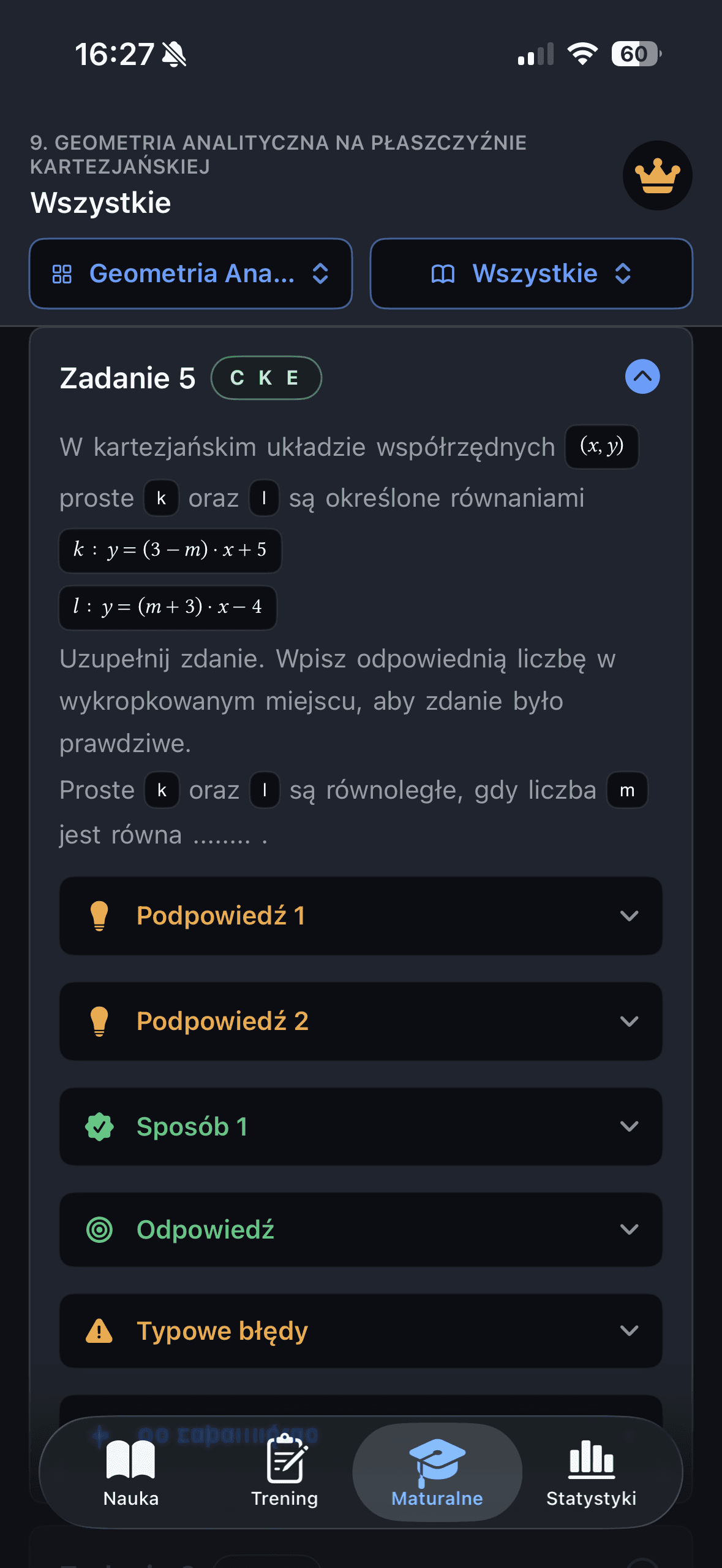 MatMaTura — lekcja teoretyczna