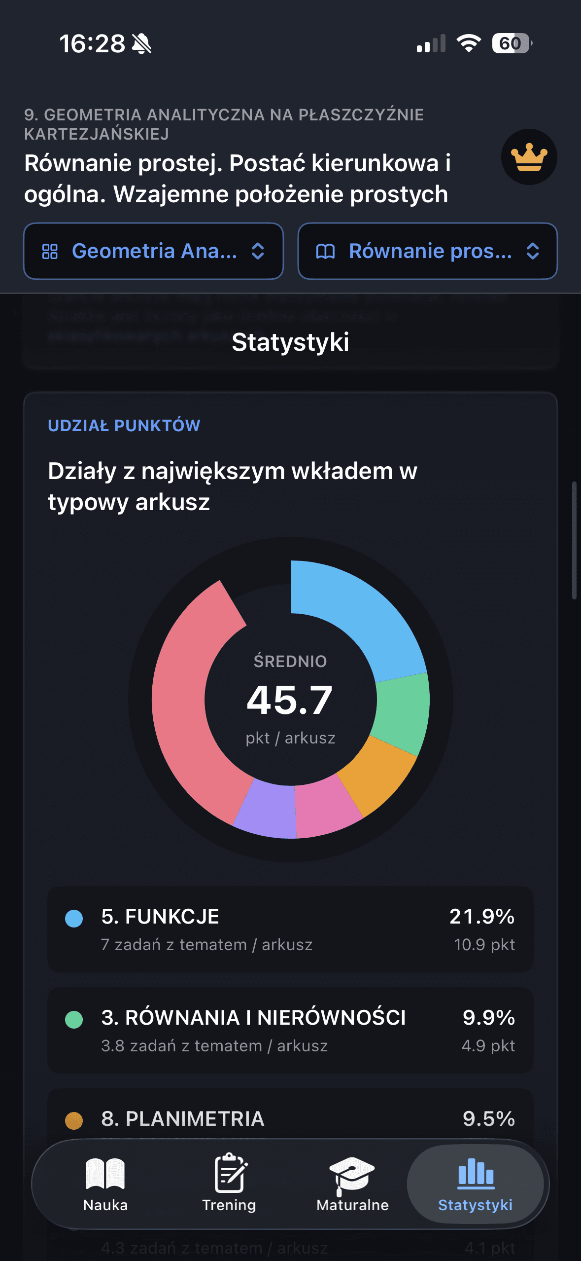 MatMaTura — ekran główny kursu