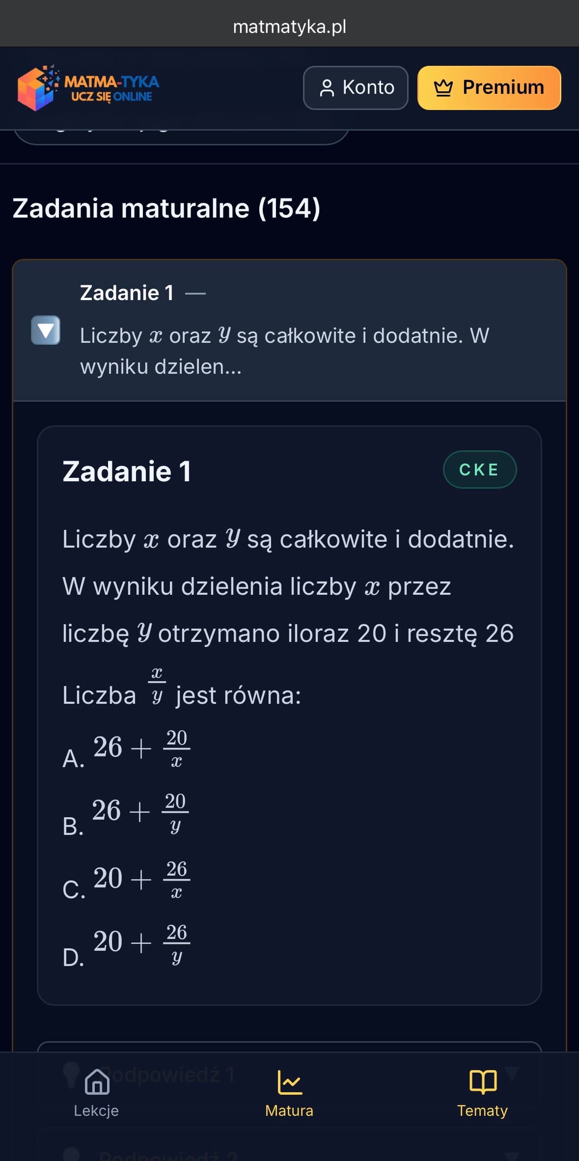 Matma-Tyka na telefonie — lekcje i zadania